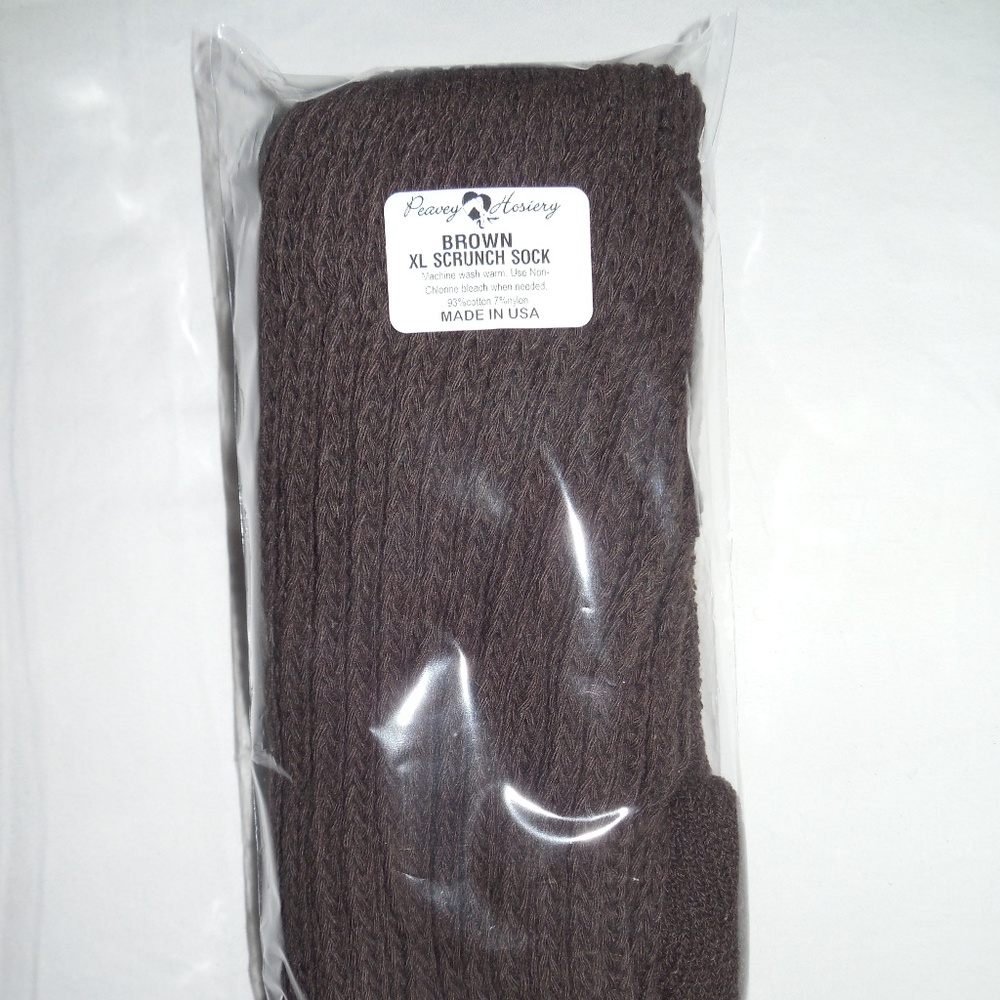 NEW HOOTERS GIRL UNIFORM UNIFORM XL LENGTH SCRUNCHIE SOCKS BROWN ONE SIZE